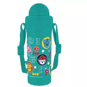  Plastová fľaša so slamkou Paw Patrol Heads s vešiakom 350 ml
