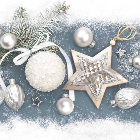 Karácsony Elegant Baubles szalvéta 20 db-os 33x33 cm