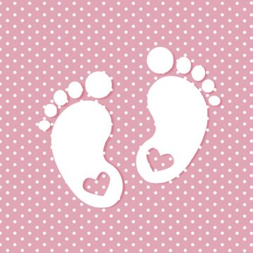 Babaváró Little Feet Pink szalvéta 20 db-os 33x33 cm