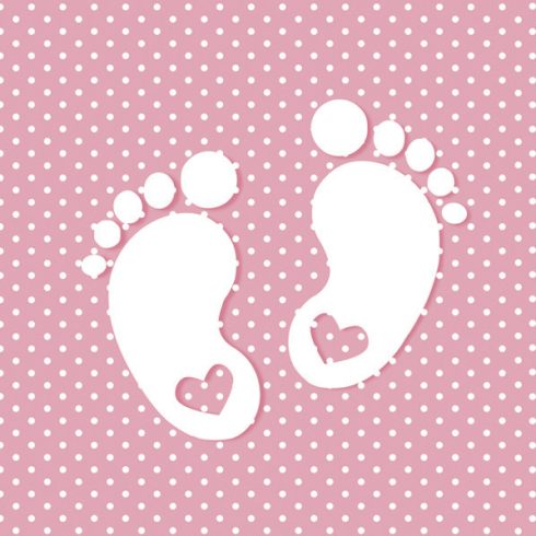 Babaváró Little Feet Pink szalvéta 20 db-os 33x33 cm