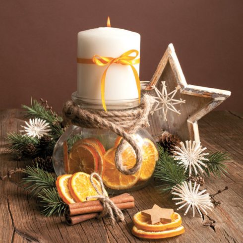 Karácsony Candle in Jar szalvéta 20 db-os 33x33 cm