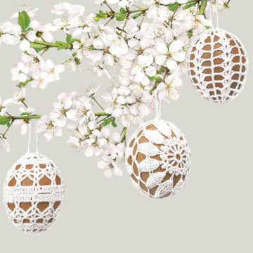 Húsvét Embroidered Eggs szalvéta 20 db-os 33x33 cm