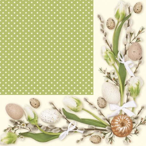 Húsvét Green Frame szalvéta 20 db-os 33x33 cm