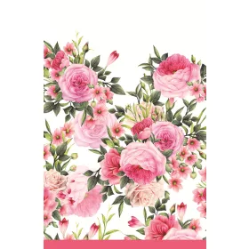   Papiertischdecke „Rosenzweige mit Blättern“, 120 x 180 cm