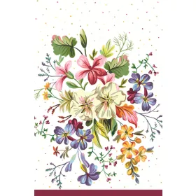 Tischdecke aus Papier mit zartem Blumenmuster, 120 x 180 cm