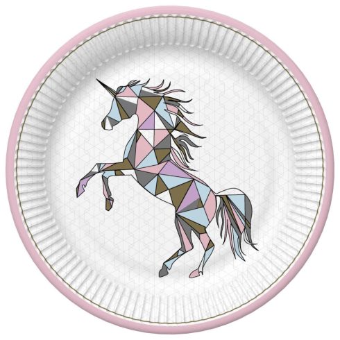 Unikornis Graphic Wild papírtányér 8 db-os 22,7 cm