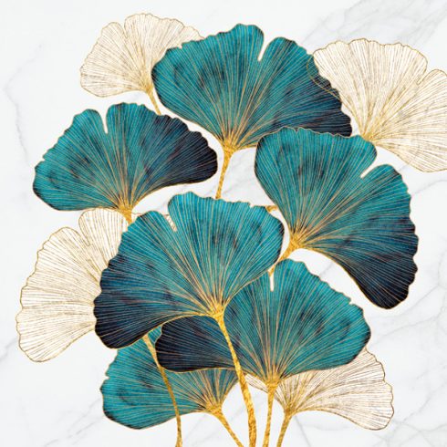 Ginkgo Biloba Gold and Emerald szalvéta 20 db-os 33x33 cm