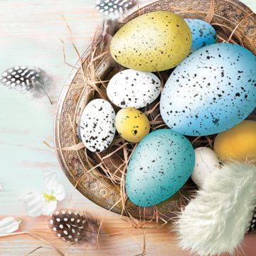 Húsvét Eggs with Feathers szalvéta 20 db-os 25x25 cm