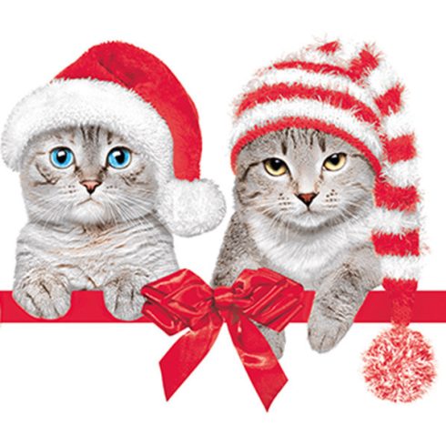 Cicás Christmas Hats szalvéta 20 db-os 33x33 cm