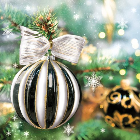 Karácsony Bauble on Spruce szalvéta 20 db-os 33x33 cm