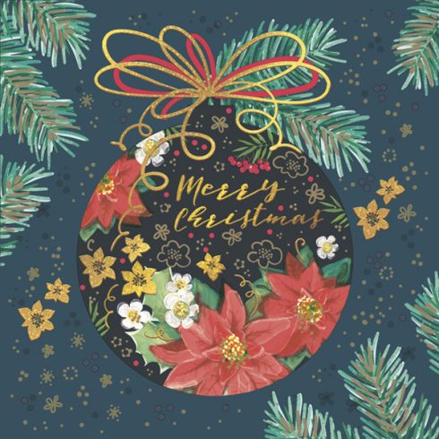 Karácsony Graphic Bauble szalvéta 20 db-os 33x33 cm