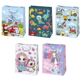   Bunte Party-Geschenktüte aus Papier, Geschenktüte 40,5 x 56 x 25 cm