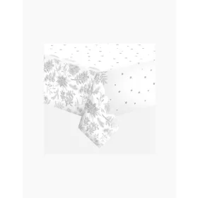   Vianočný papierový obrus s botanickou vôňou strieborného odtieňa 120x180 cm