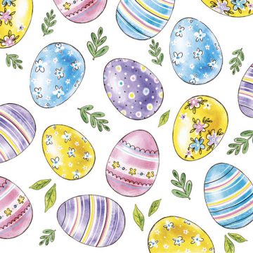 Húsvét Watercolour Eggs szalvéta 20 db-os 25x25 cm