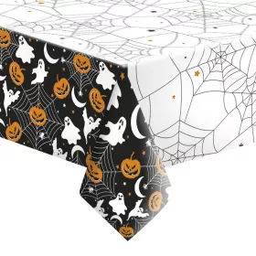   Papierový obrus s halloweenskym strašidelným vzorom 120x180 cm