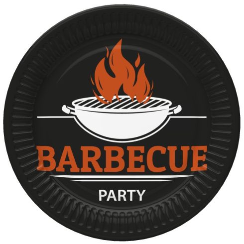 Barbecue Party papírtányér 8 db-os 18 cm