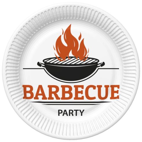 Barbecue Party papírtányér 8 db-os 22,7 cm