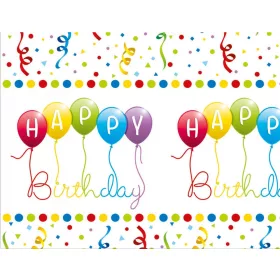 Plastový obrus Happy Birthday Streamers 120x180 cm
