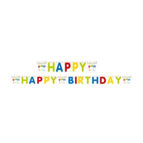 Happy Birthday Streamers felirat 200 cm