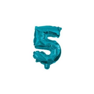 Mini 5-ös Blue szám fólia lufi 32 cm