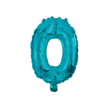 Mini 0-ás Blue szám Fólia lufi 32 cm