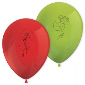 Balón s lienkou a čiernym kocúrom, 8 kusov