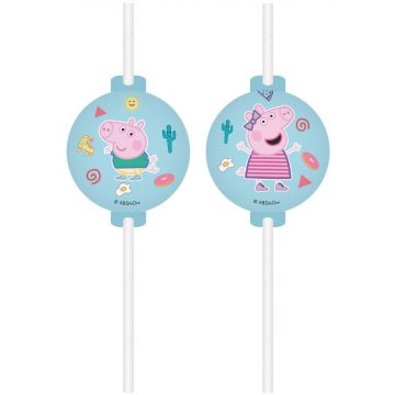   Peppa malac Messy Play papír szívószál, 4 db-os szett FSC