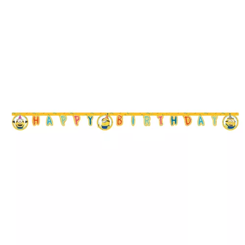 Minions – Aufstieg von Gru – Alles Gute zum Geburtstag Schild FSC 2 m