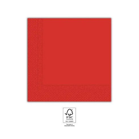 Piros Unicolour Red szalvéta 20 db-os 33x33 cm FSC