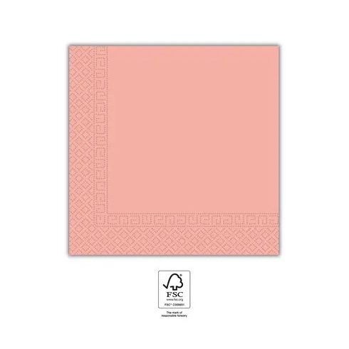 Rózsaszín Unicolour Pink szalvéta 20 db-os 33x33 cm FSC
