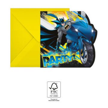 Batman Rogue Rage party meghívó 6 db-os FSC