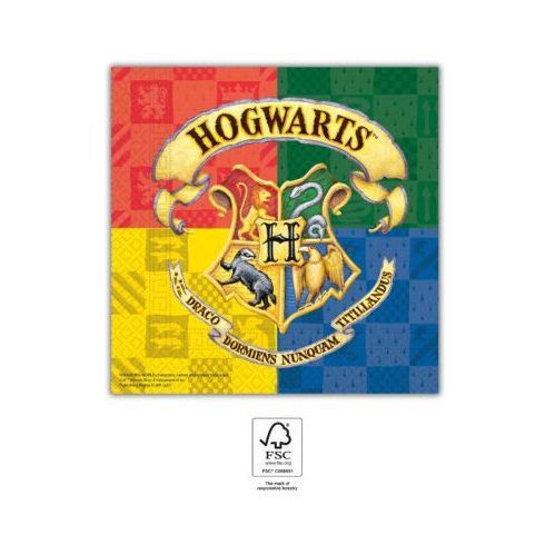 Harry Potter Hogwarts Houses szalvéta 20 db-os 33x33 cm FSC
