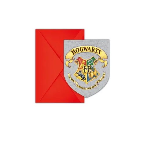Harry Potter Hogwarts Houses party meghívó 6 db-os FSC