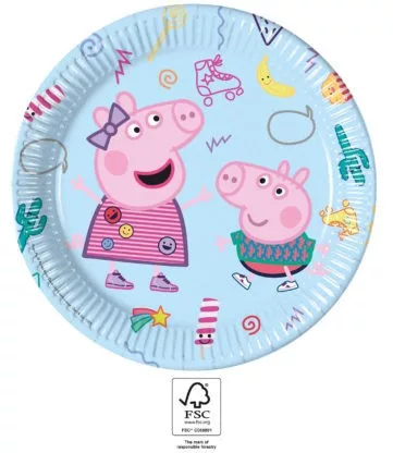 Papierový tanier Peppa Pig Messy Play 8 kusov 23 cm FSC