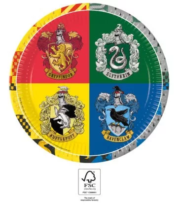 Harry Potter Hogwarts Häuser Pappteller 8 Stück 23 cm FSC