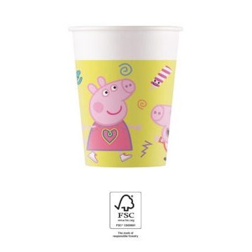 Peppa malac Messy Play papír pohár 8 db-os 200 ml FSC