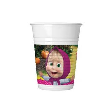 Mása és a medve Forest műanyag pohár 8 db-os 200 ml