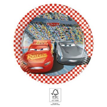 Disney Verdák Arena Race papírtányér 8 db-os 20 cm FSC