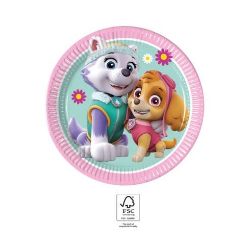 Mancs Őrjárat Skye and Everest papírtányér 8 db-os 20 cm FSC