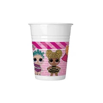 LOL Surprise Glitterati műanyag pohár 8 db-os 200 ml