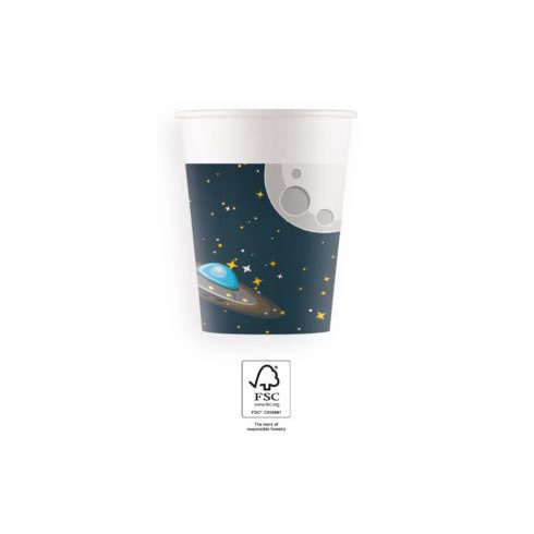 Űr Rocket Space papír pohár 8 db-os 200 ml FSC