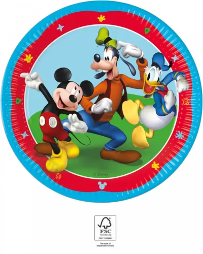 Disney Mickey Rock the House Pappteller, 8 Stück, 23 cm, FSC