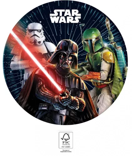 Star Wars Galaxy Pappteller, 8 Stück, 23 cm, FSC-zertifiziert