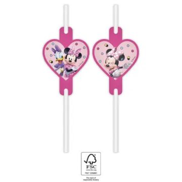Disney Minnie Junior papír szívószál, 4 db-os szett FSC