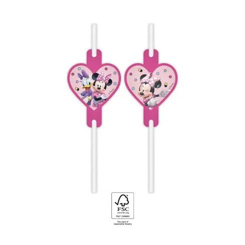 Disney Minnie Junior papír szívószál, 4 db-os szett FSC