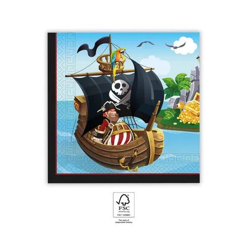 Kalóz Island szalvéta 20 db-os 33x33 cm FSC