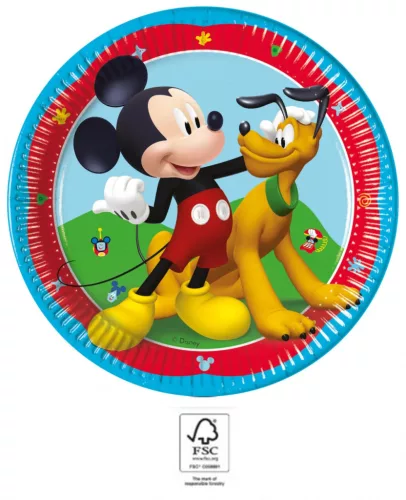 Disney Mickey „Rock the House“ Pappteller, 8 Stück, 20 cm, FSC-zertifiziert