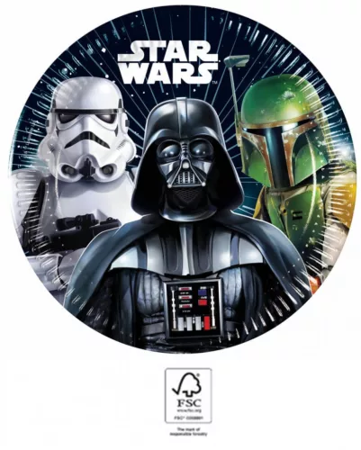 Star Wars Galaxy Pappteller, 8 Stück, 20 cm, FSC-zertifiziert