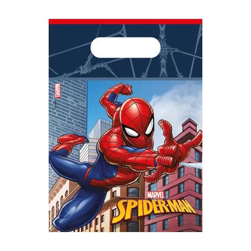 Pókember Crime Fighter ajándéktasak, ajándékzacskó 6 db-os