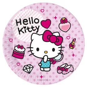   Hello Kitty Mode-Pappteller, 8 Stück, 23 cm, FSC-zertifiziert